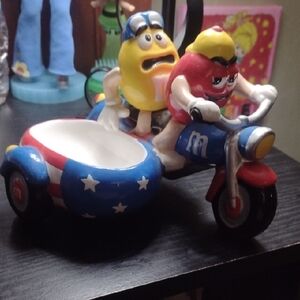 M&M's Motorcycle Ceramic Candy Holder